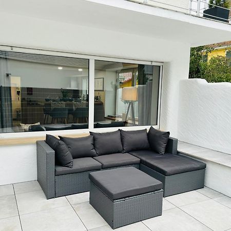 Ferienwohnung Jacuzzi Terrasse 55' Tv Kueche Regendusche Bad Bellingen Exterior foto